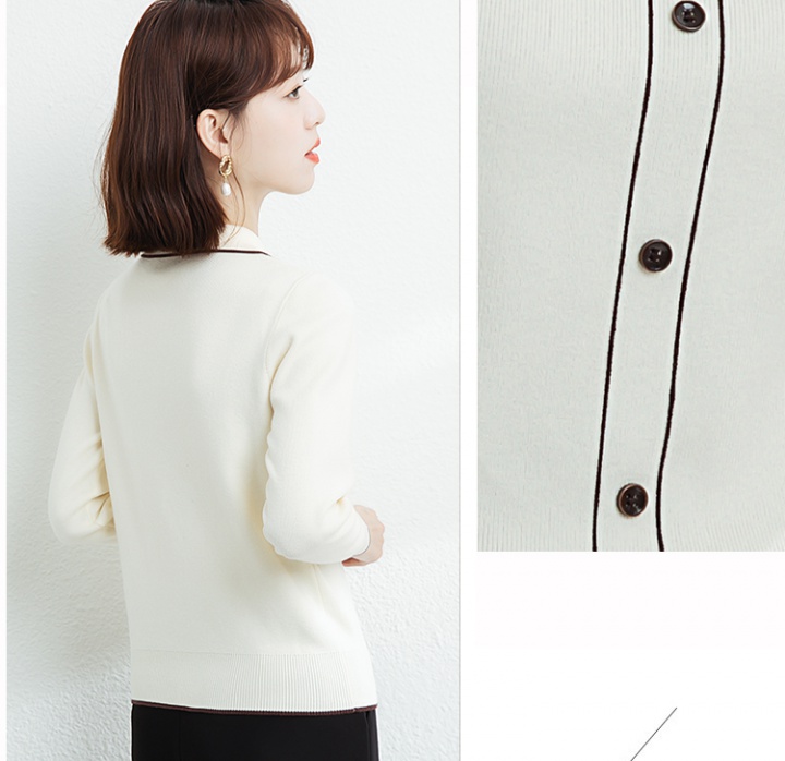 Doll collar autumn and winter all-match sweater for women