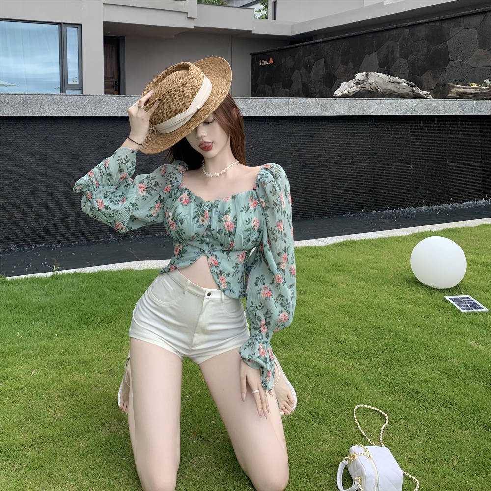 Sweet style tops France style small shirt for women
