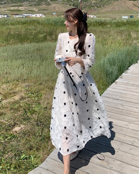 France style large yard long sleeve dress for women