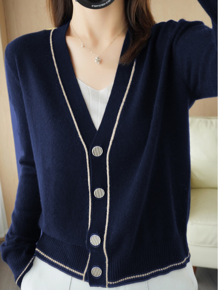 V-neck cardigan autumn and winter sweater for women