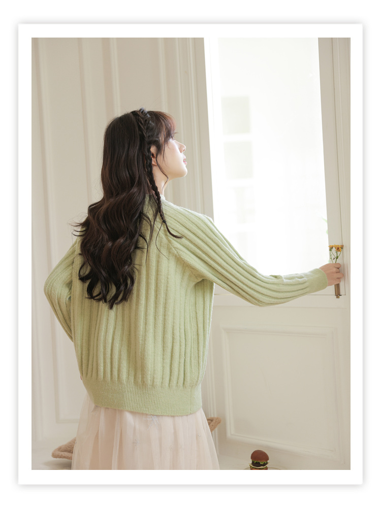 Autumn and winter round neck thick tender sweater for women