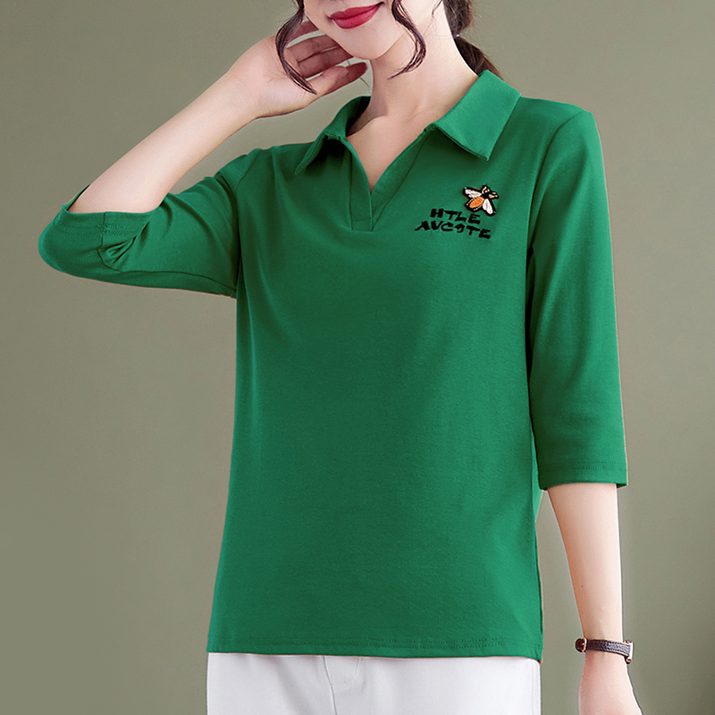 Casual middle-aged small shirt fashion tops for women