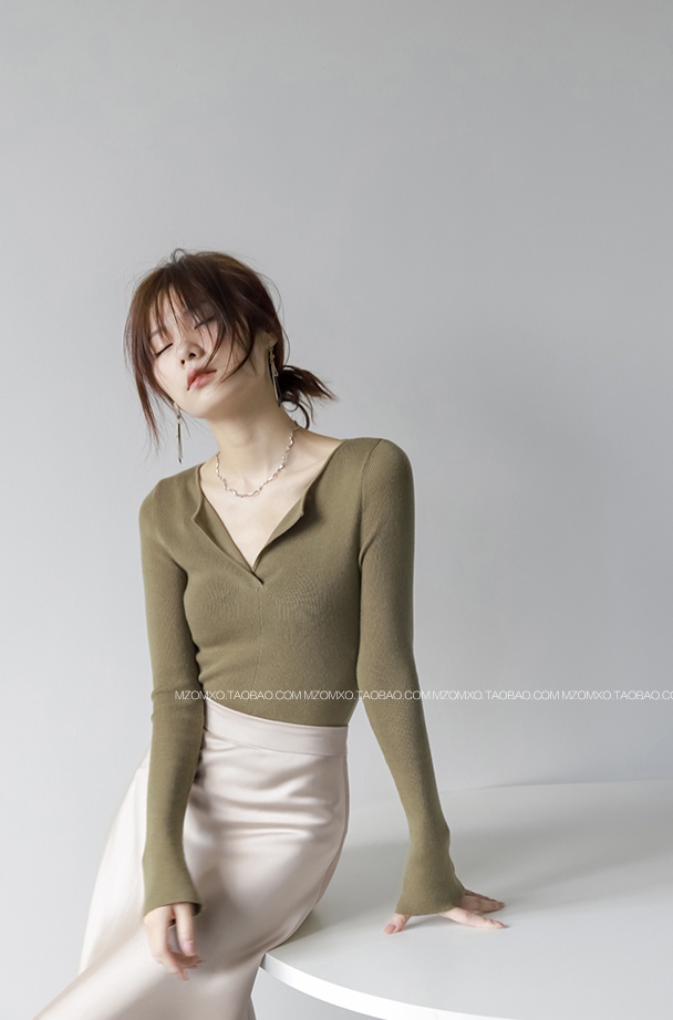 Cashmere tender elegant tops wool all-match sweater