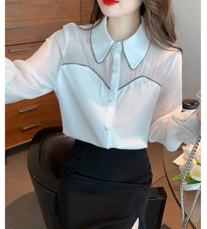 All-match tops Western style small shirt for women