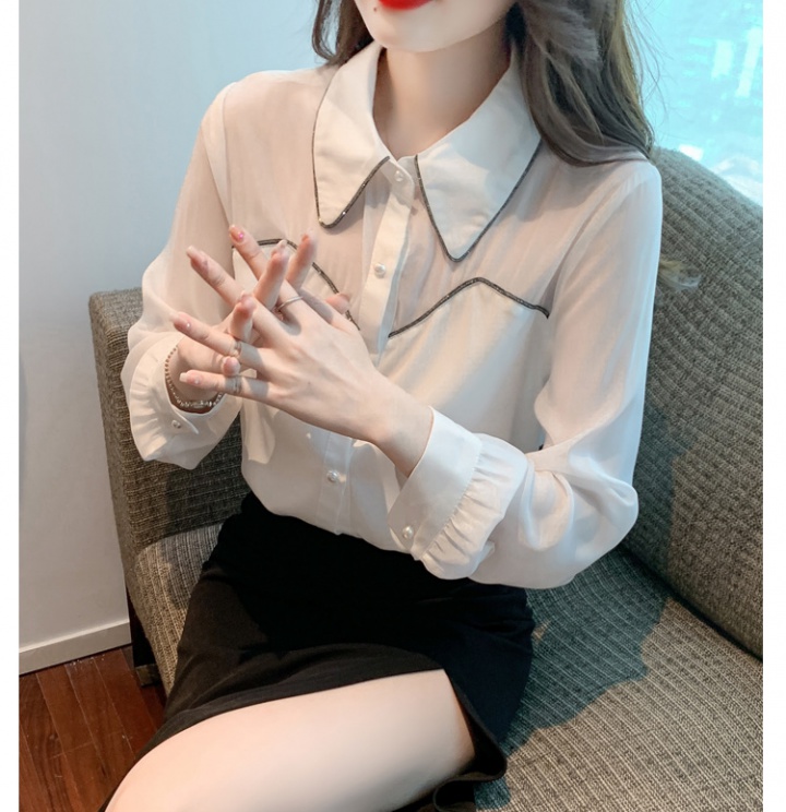 All-match tops Western style small shirt for women