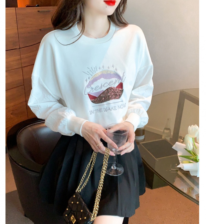 Long sleeve all-match hoodie bottoming tops for women