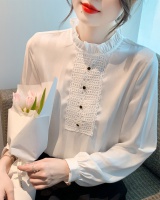 Bottoming temperament shirt autumn lace chiffon shirt for women