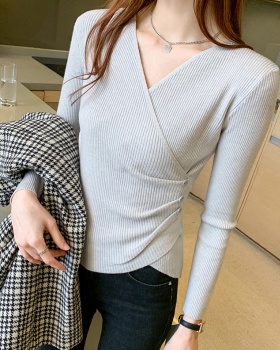 Slim all-match bottoming shirt long sleeve sweater for women