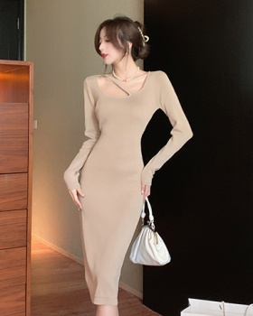 Autumn and winter Korean style bottoming slim dress