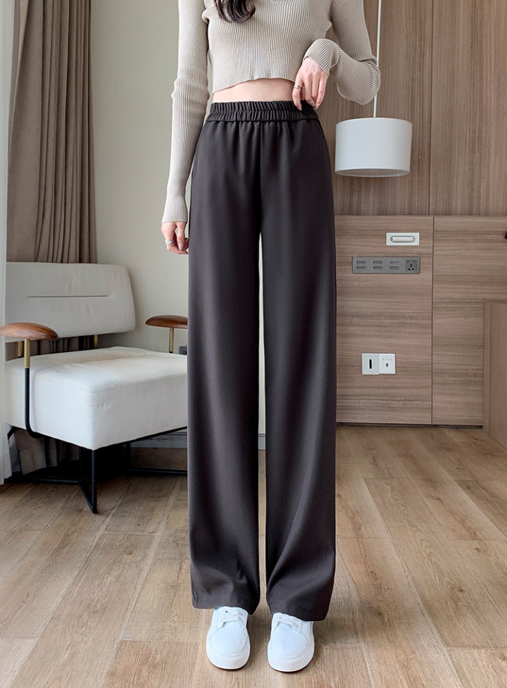 Gray drape pants loose pendant straight business suit for women