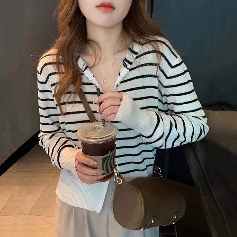 Spring and autumn Casual cardigan slim sweater for women