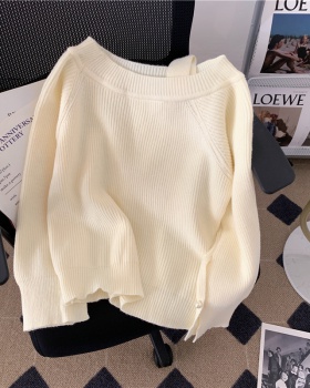 Tender cashmere long sleeve loose lazy sweater for women