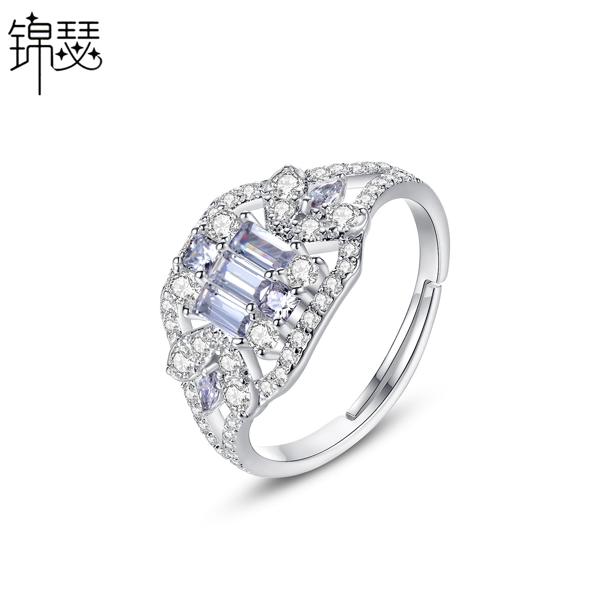 Korean style adjustable ring opening jewelry for women