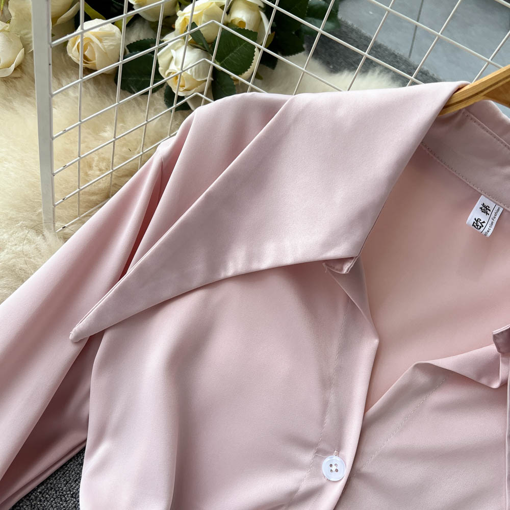 Frenum temperament small shirt long sleeve tops for women