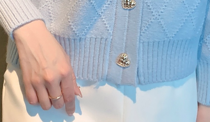 Fashion and elegant thick needle sweater rhinestone tops