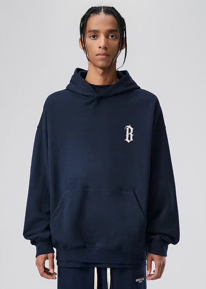 Cotton conventional arc T-shirt hooded plus velvet hoodie