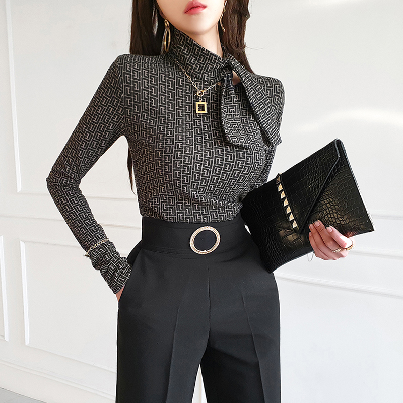 Profession autumn knitted slim tops 2pcs set for women