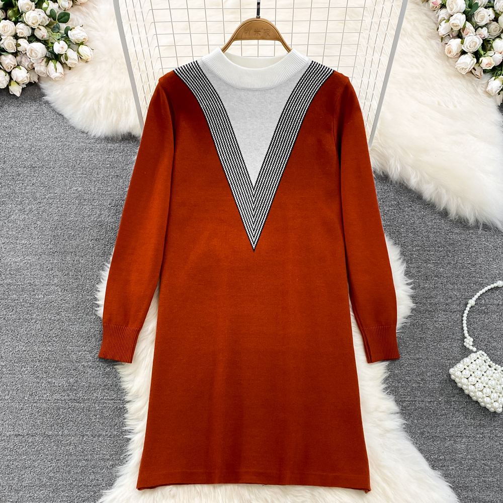 Loose dress autumn and winter sweater dress for women