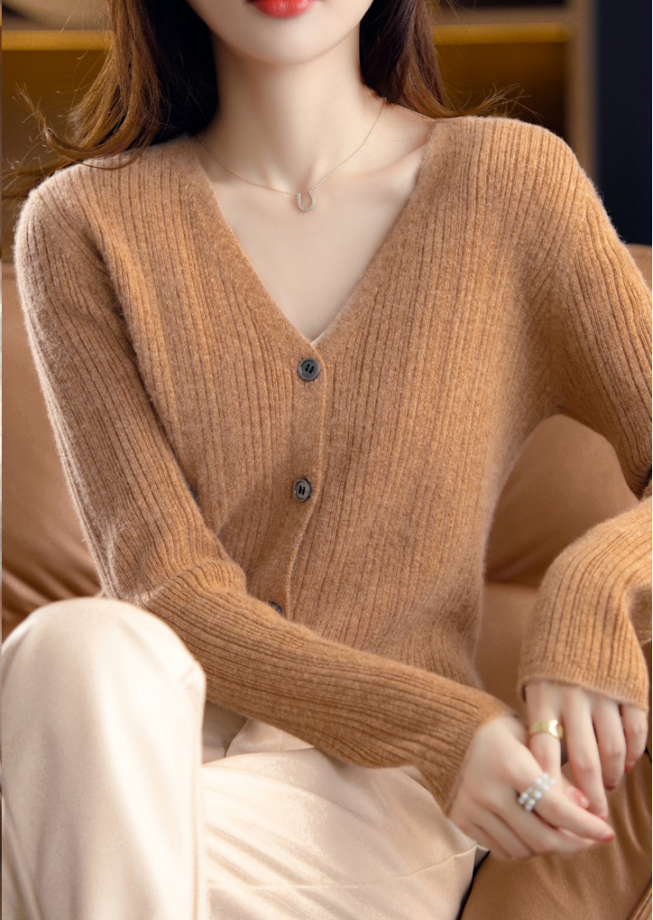 Knitted wool coat outside the ride loose cardigan for women