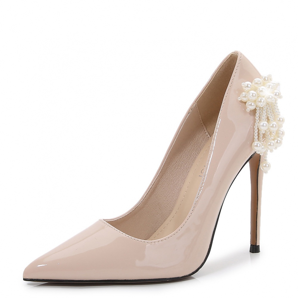 Banquet high-heeled shoes pearl shoes for women