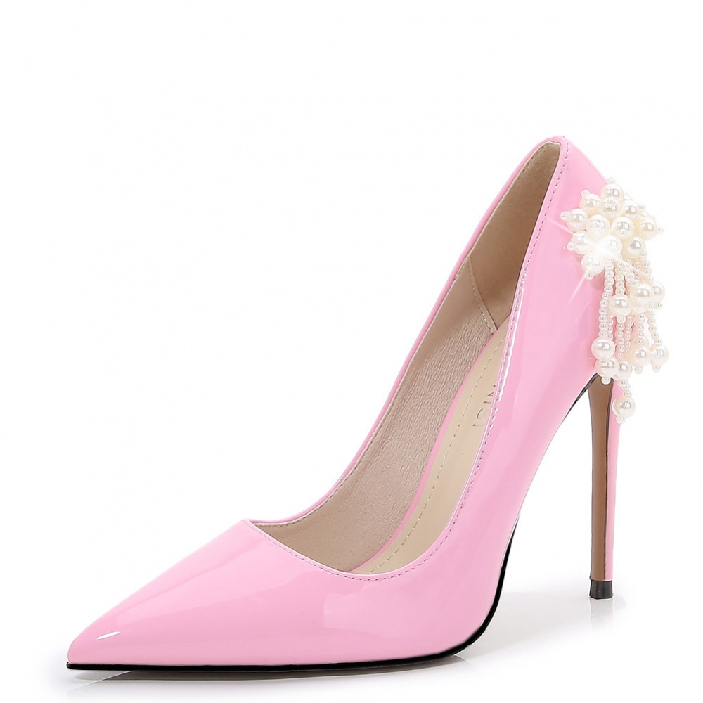 Banquet high-heeled shoes pearl shoes for women