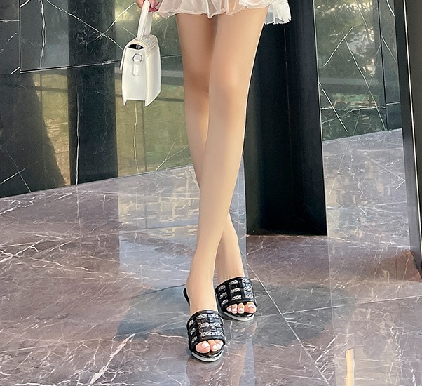 High-heeled Korean style slippers summer shoes