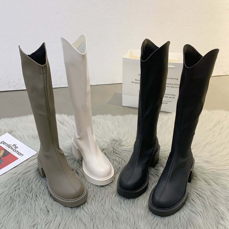 Middle-heel martin boots Korean style boots