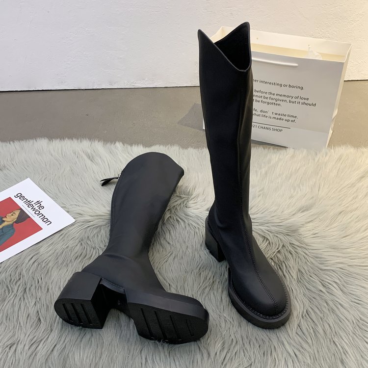Middle-heel martin boots Korean style boots