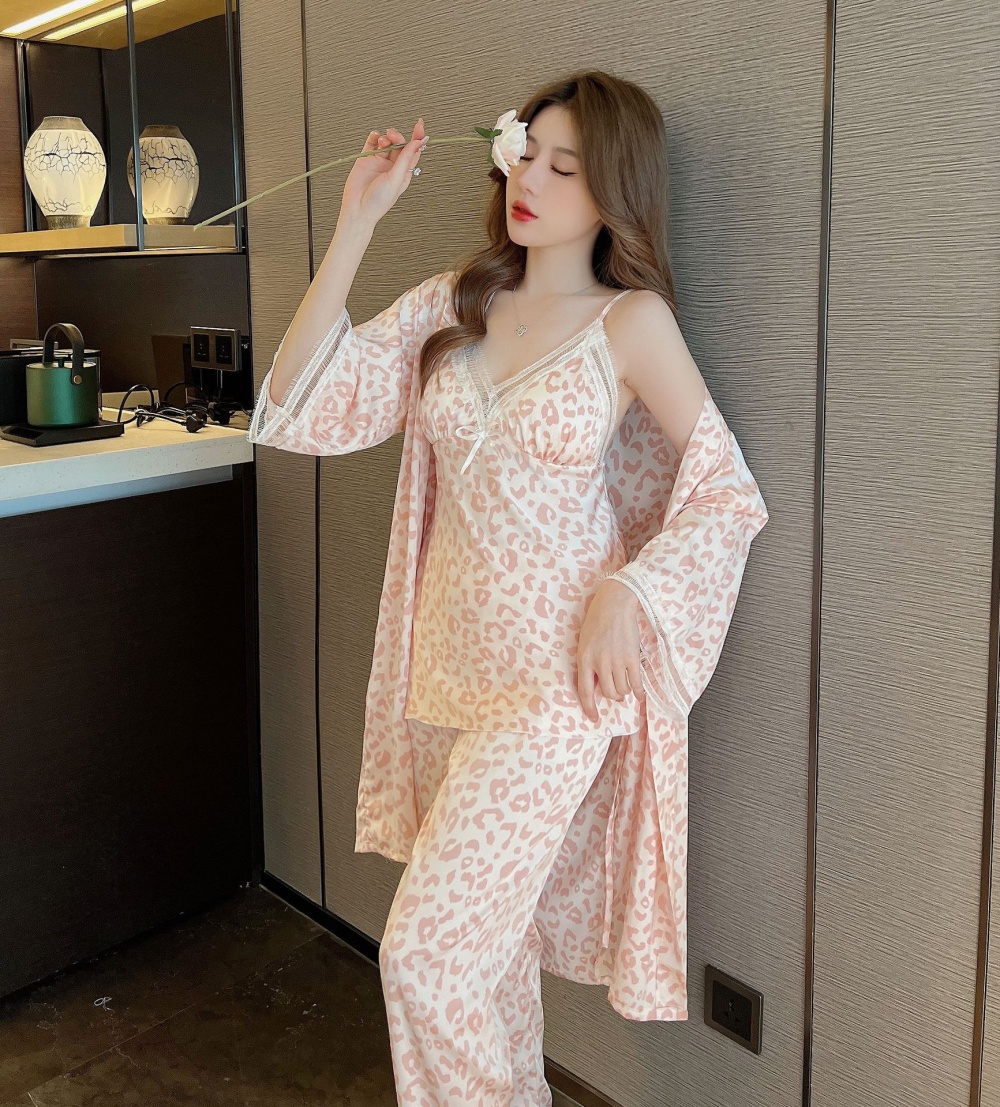 Sling nightgown homewear pajamas 3pcs set for women