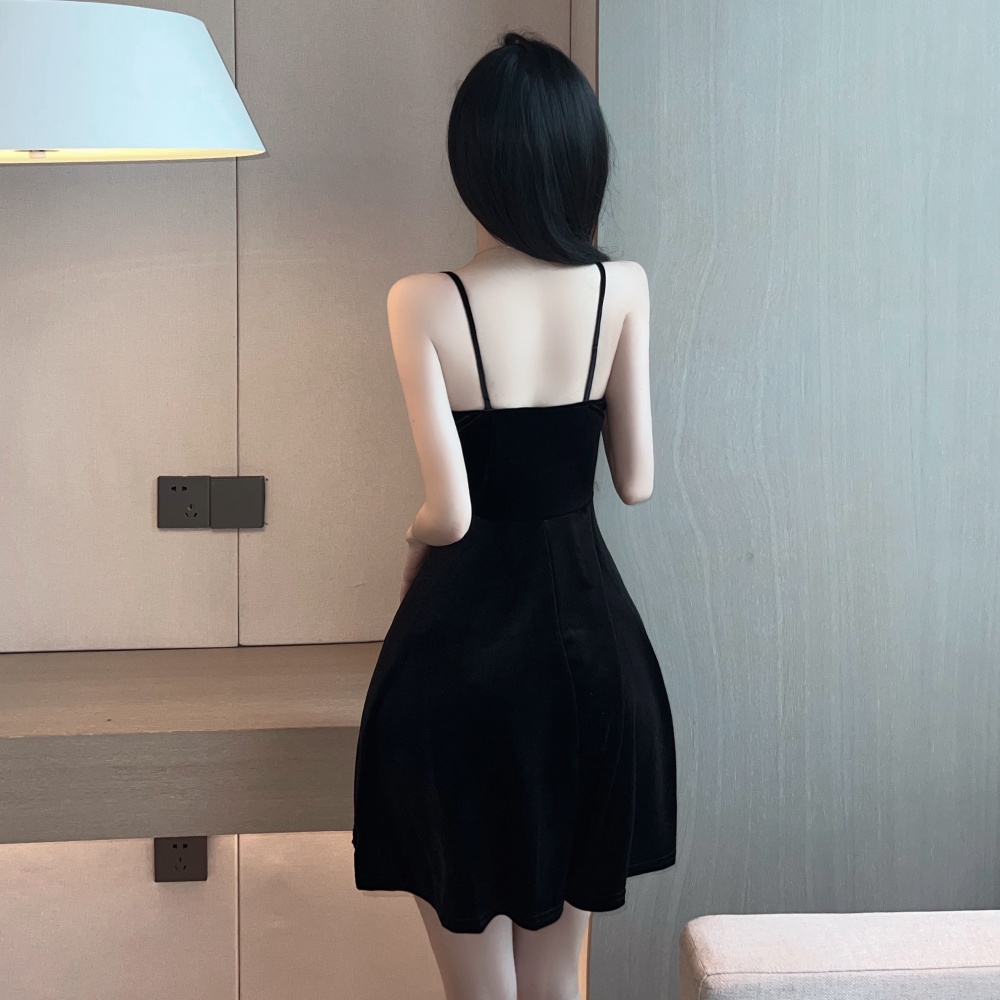 Slim short low-cut nightclub temperament sexy dress