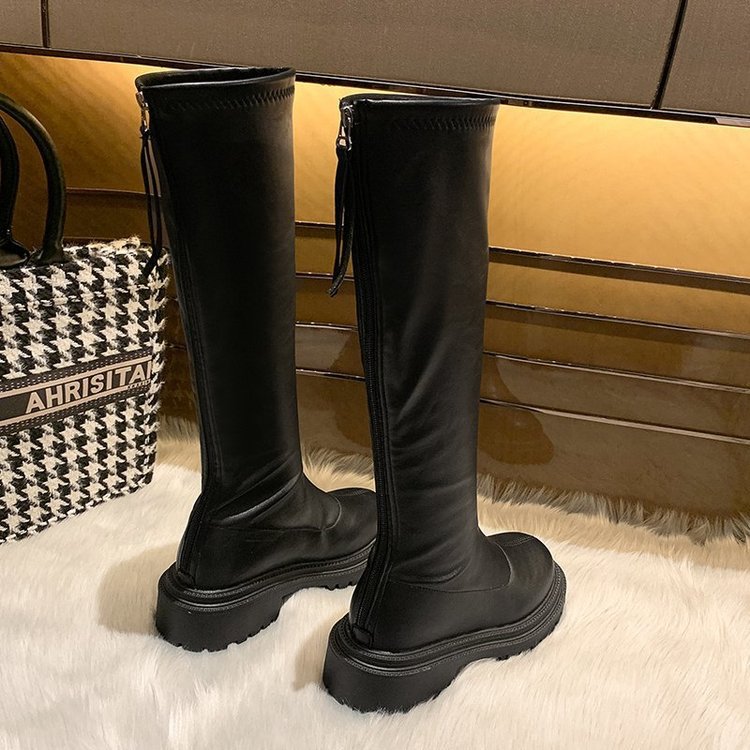 Korean style women's boots thick crust thigh boots
