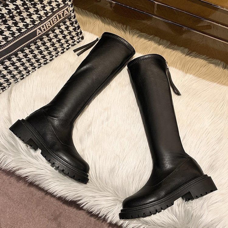 Korean style women's boots thick crust thigh boots