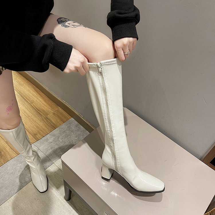 Side zipper thigh boots boots for women