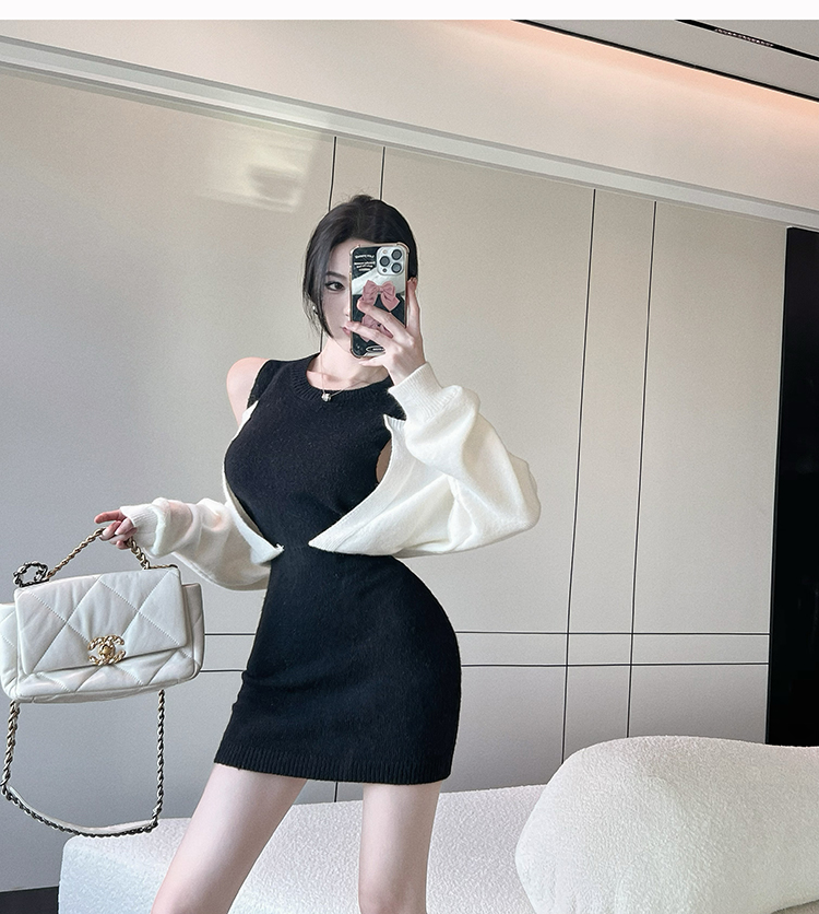 Fashion dress package hip sweater for women