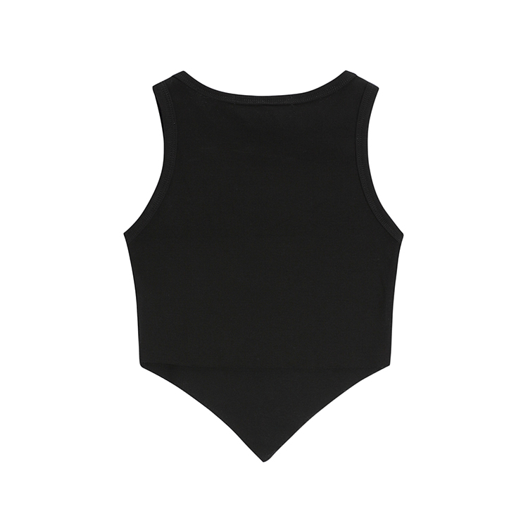 Spicegirl asymmetry T-shirt printing summer vest for women
