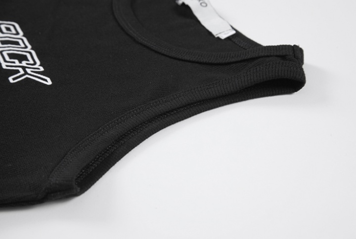 Spicegirl asymmetry T-shirt printing summer vest for women