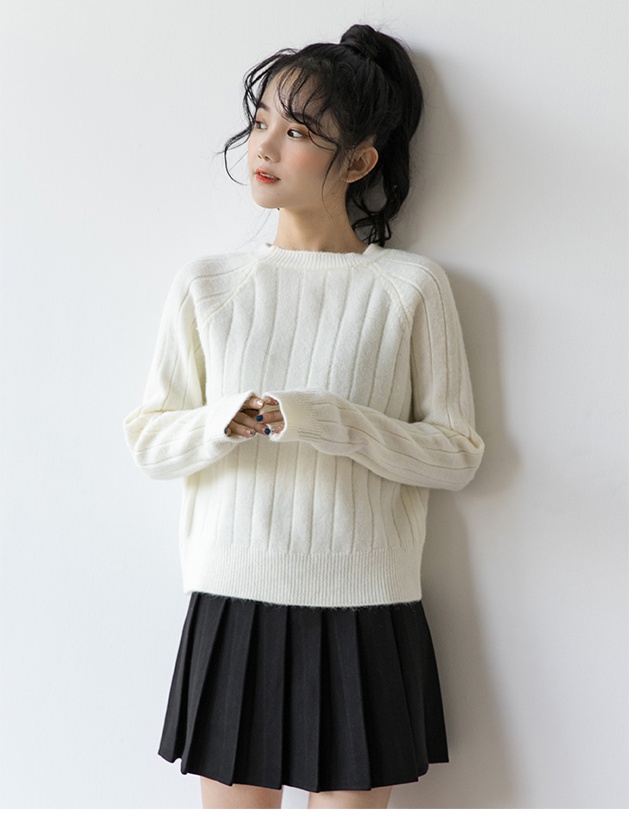 Short autumn and winter tops candy sweater