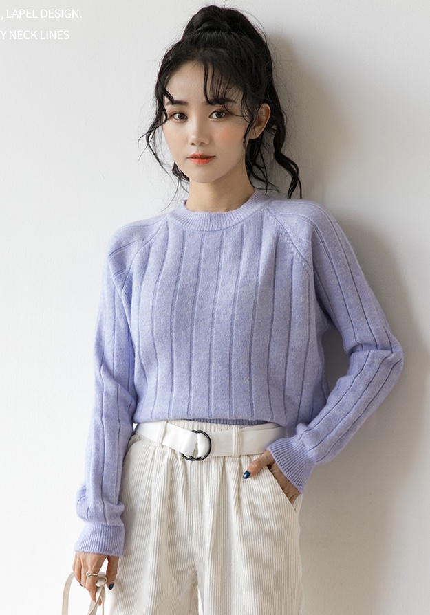 Short autumn and winter tops candy sweater