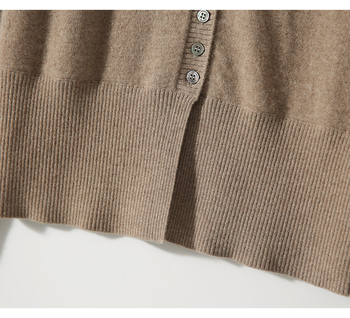 Cashmere cardigan modeling sweater
