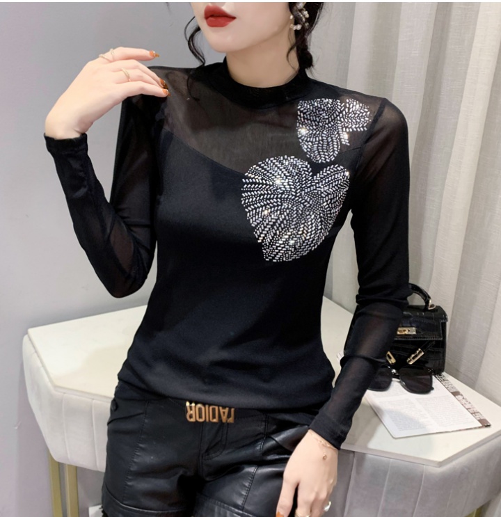 All-match splice tops European style bottoming shirt