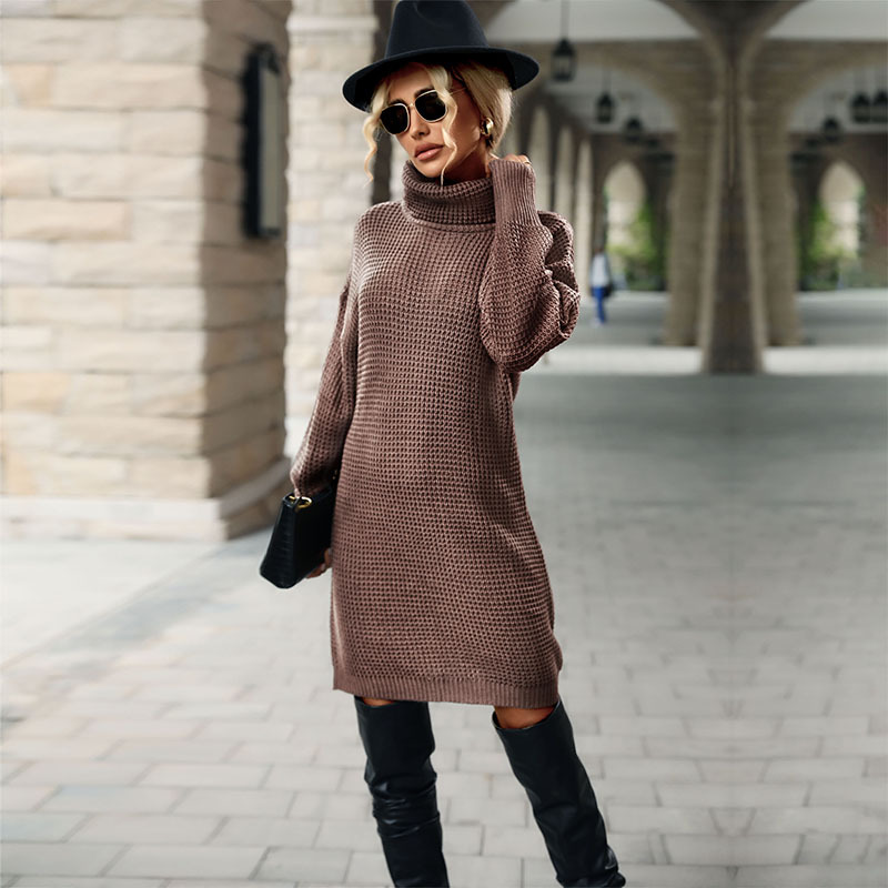 Long sleeve autumn and winter sweater dress for women
