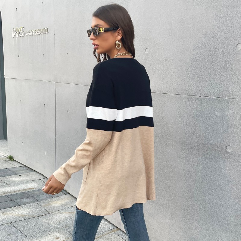 European style sweater long sleeve cardigan for women