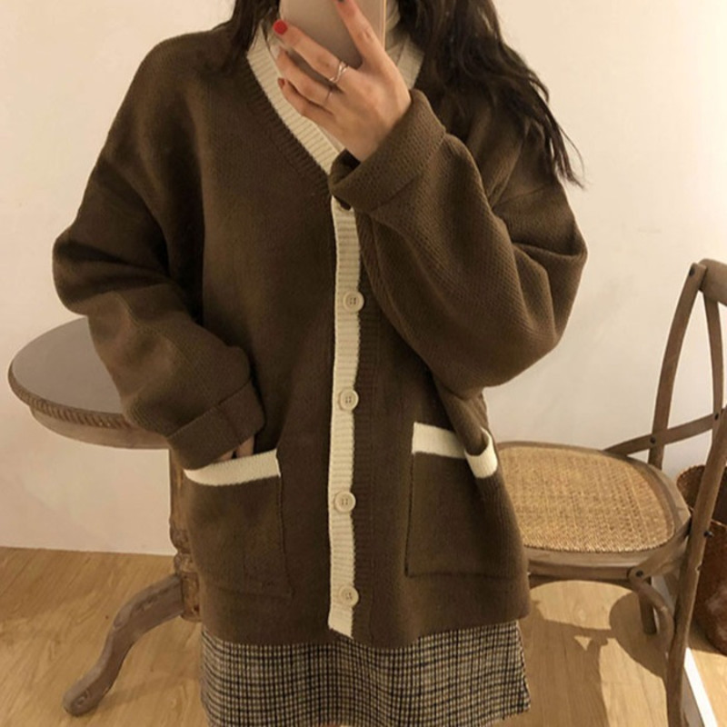 Loose Japanese style coat all-match sweater for women