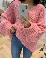 Korean style knitted coat all-match loose sweater for women
