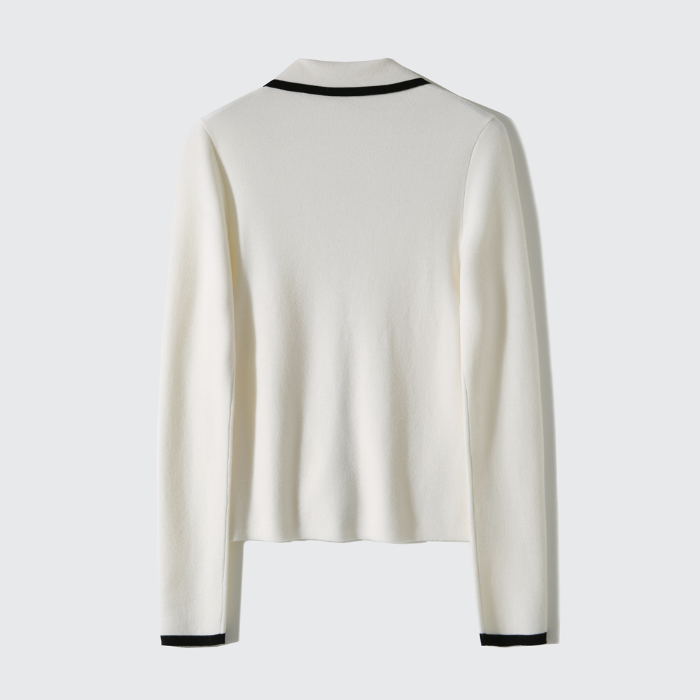 Elegant wool long sleeve refinement ladies sweater