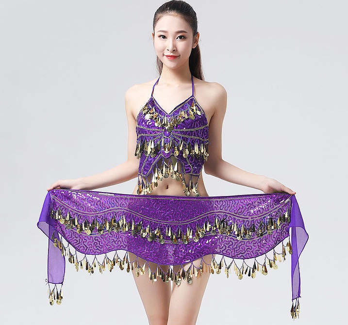 Sequins frenum show waist chains perform tassels skirt