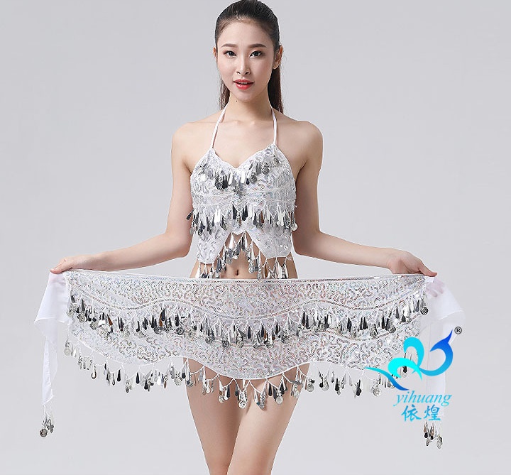 Sequins frenum show waist chains perform tassels skirt