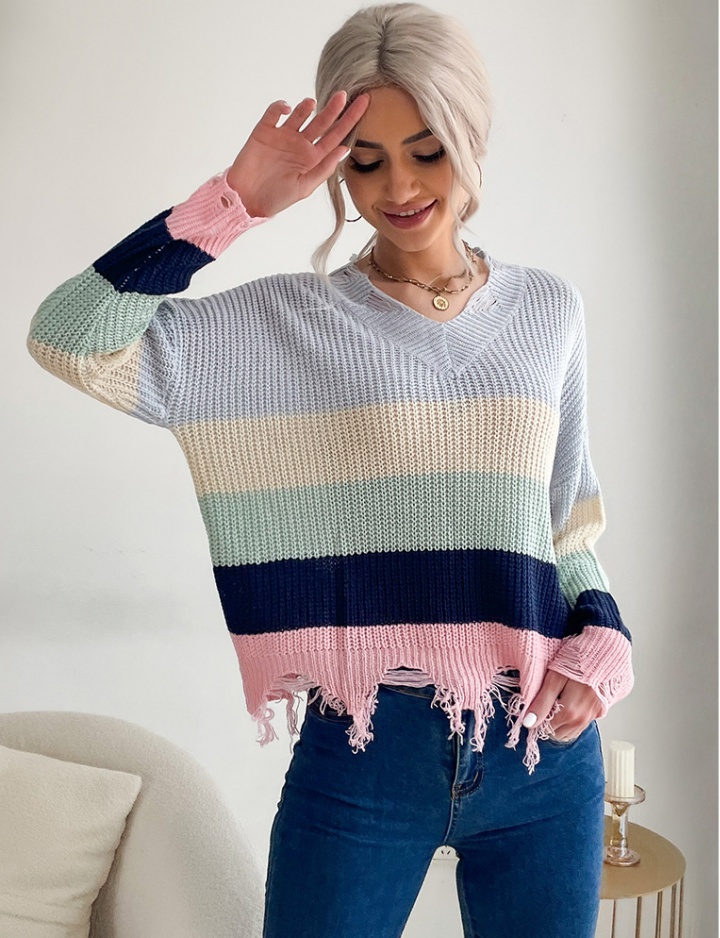 Casual long sleeve autumn and winter knitted sweater for women