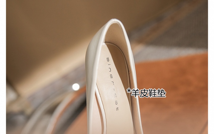 Pointed high-heeled shoes sheepskin shoes for women