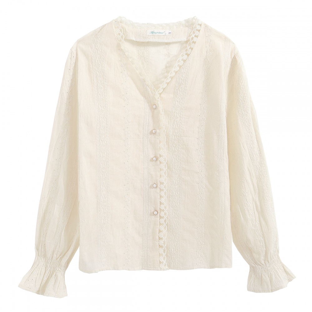 Chiffon unique shirt France style tops for women